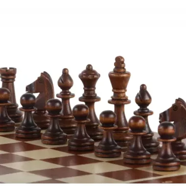 Jeu d’Echecs Magnétique Grand Format 35x35 cm – Marqueté et Pliable avec Pièces Magnétiques