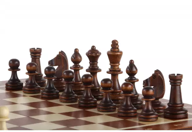 Jeu d’Echecs Magnétique Grand Format 35x35 cm – Marqueté et Pliable avec Pièces Magnétiques