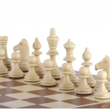 Jeu d’Echecs Magnétique Grand Format 35x35 cm – Marqueté et Pliable avec Pièces Magnétiques