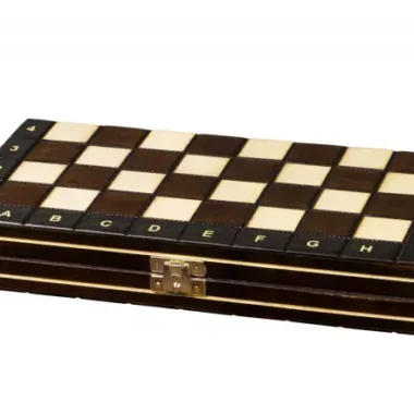Jeu d’Echecs Magnétiques de Voyage en Bois 27 x 27 cm