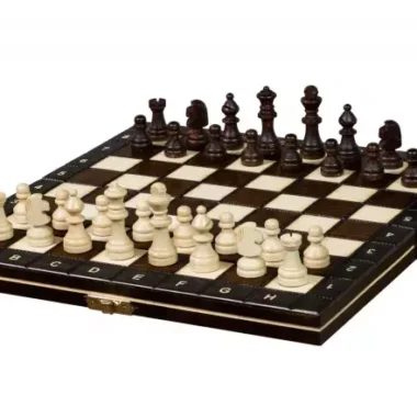 Jeu d’Echecs Magnétiques de Voyage en Bois 27 x 27 cm