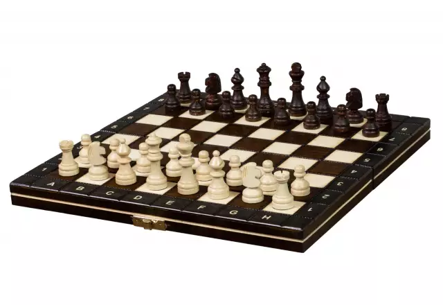 Jeu d’Echecs Magnétiques de Voyage en Bois 27 x 27 cm
