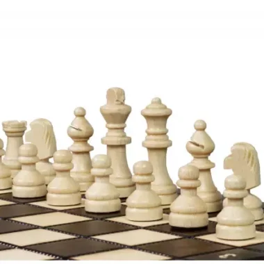 Jeu d’Echecs Magnétiques de Voyage en Bois 27 x 27 cm