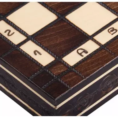 Coffret Jeu d'Echecs et de Dames en Bois de Cerisier – Jeu Traditionnel 2 en 1 avec Pièces Staunton