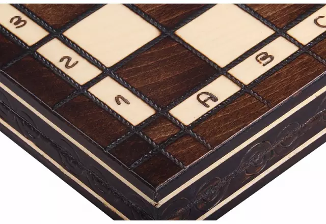 Coffret Jeu d'Echecs et de Dames en Bois de Cerisier – Jeu Traditionnel 2 en 1 avec Pièces Staunton