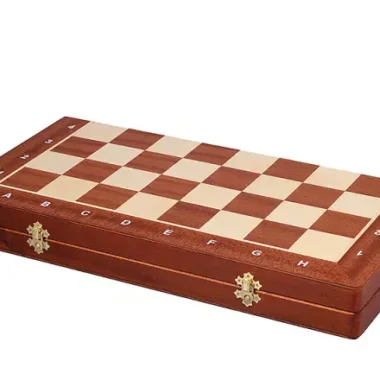 Set d’Echecs German Staunton Gold n°5 – Pièces en Bois et Echiquier Marqueté Pliant