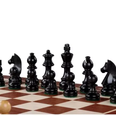 Set d’Echecs Timeless German Knight n°6 – Pièces en Bois et Echiquier de Compétition