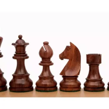 Set d’Echecs German Staunton Gold n°5 – Pièces en Bois et Echiquier Marqueté Pliant