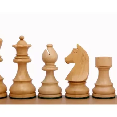 Set d’Echecs German Staunton Gold n°5 – Pièces en Bois et Echiquier Marqueté Pliant