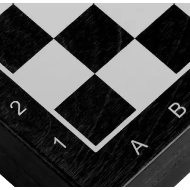 Jeu d’Echecs Mini en Bois Noir et Blanc – Portable, Magnétique et Compact