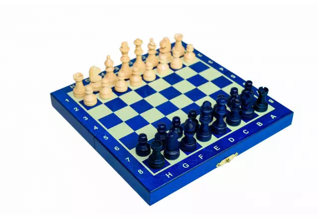 Petit Jeu d’Echecs Pliant 20 x 20 cm et Pièces Staunton avec Rangement