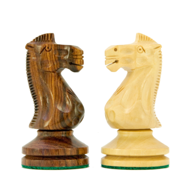 Ensemble de Jeu d'échecs En Bois de Rose et Grand Echiquier en Bois d'Acajou