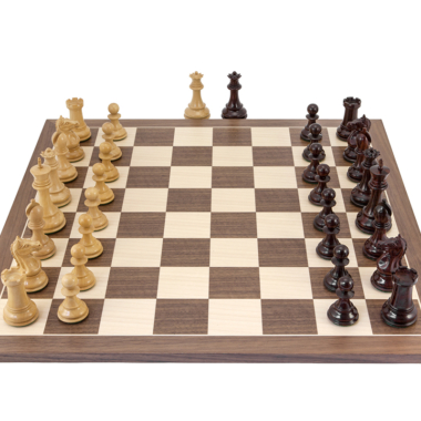 Ensemble d’échecs de luxe Sentinel en bois de rose et noyer