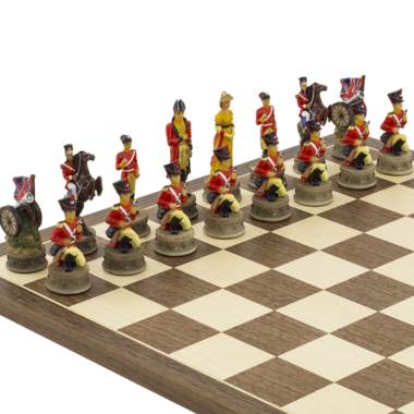 Ensemble Jeu d Echecs Complet Bataille de Waterloo Peint à La Main
