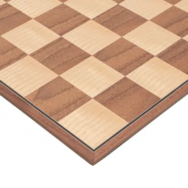 Ensemble d’Echecs Staunton Conquest – Pièces en Bois et Echiquier Pliant en Bois de Noyer et Erable