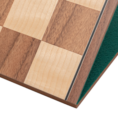 Ensemble d’Echecs Staunton Conquest – Pièces en Bois et Echiquier Pliant en Bois de Noyer et Erable
