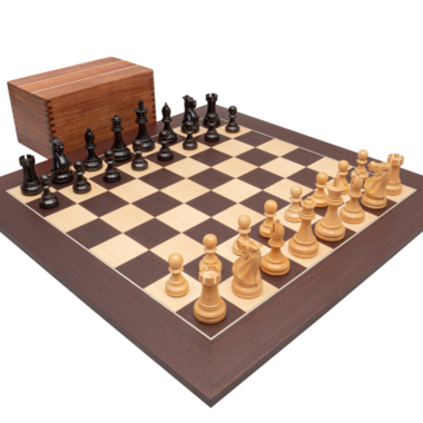 Ensemble d’Echecs Staunton Compétition – Pièces en Bois de Buis et Echiquier en Wengé