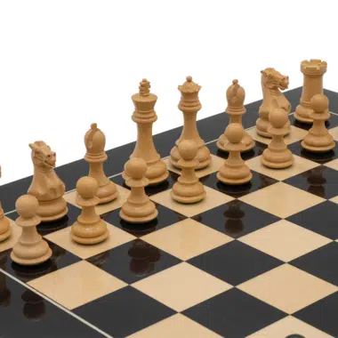 Ensemble d’échecs de compétition Staunton de luxe avec coffret