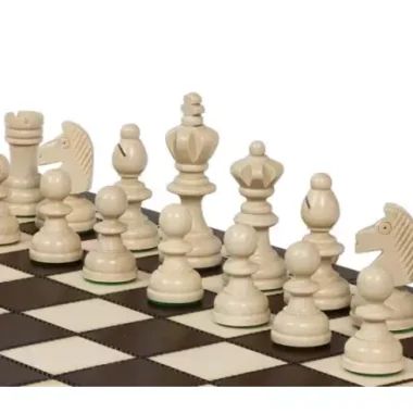 Jeu d’Echecs Olympique en Bois – Échiquier 36x36 cm avec Pièces Staunton Classiques