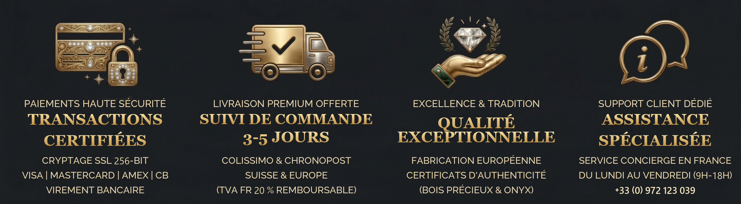 paiements securisés - Livraison Gratuite - Satisfait ou remboursé