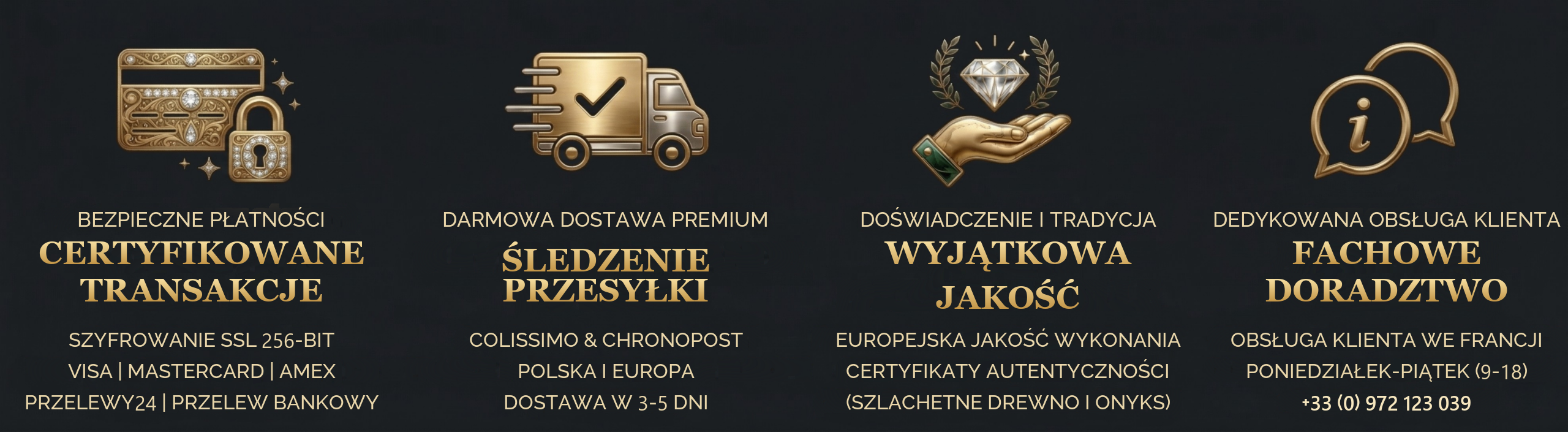 Bezpieczna płatność - Darmowa dostawa - Gwarancja zwrotu pieniędzy