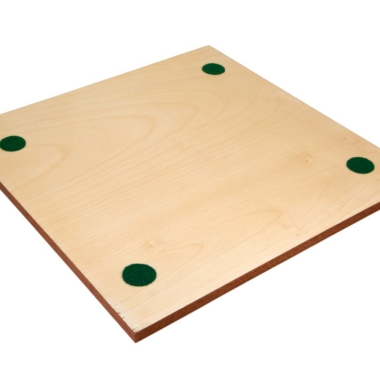 Vue arrière de l'échiquier en bois avec protections en feutre - Le Palais Des Echecs