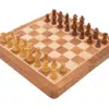 Jeu d'échecs pliant en bois massif avec pièces en détail - Le Palais Des Echecs