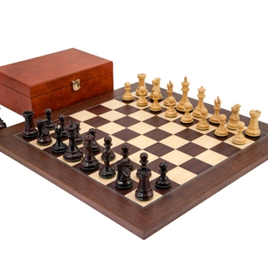 Jeu d'échecs Windsor en bois de palissandre avec coffret - Le Palais Des Echecs