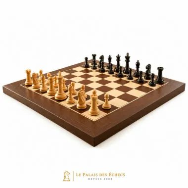 Jeu d'Échecs Miniature Luxe Couronnement bien présenté avec sa boîte et accessoires sur Le Palais Des Echecs