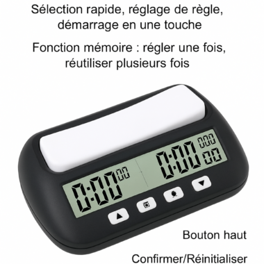 Alternative view of Horloge d'Échecs Numérique avec Compte à Rebours