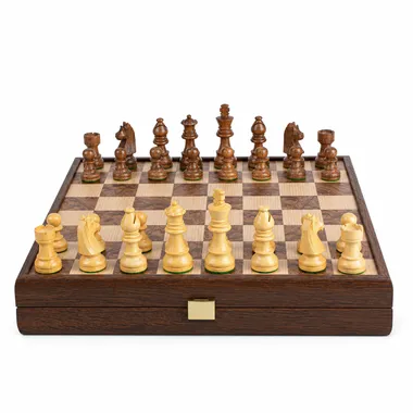 Jeu d'échecs en noyer 40x40 cm avec pièces Staunton élégantes - Le Palais Des Echecs