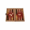 Ensemble Backgammon en noyer avec marqueterie artisanale vue de dessus - Le Palais Des Echecs