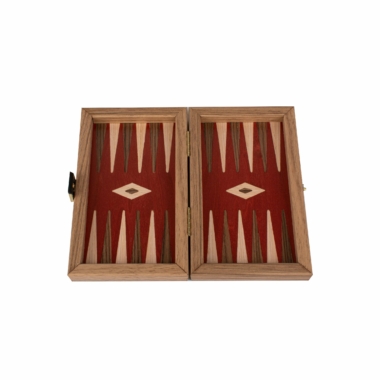 Plateau de backgammon artisanal ouvert, mettant en valeur le design - Le Palais Des Echecs