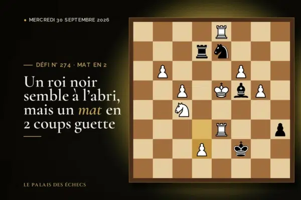 Position du défi d’échecs n° 274 : Les Noirs jouent et matent en 2