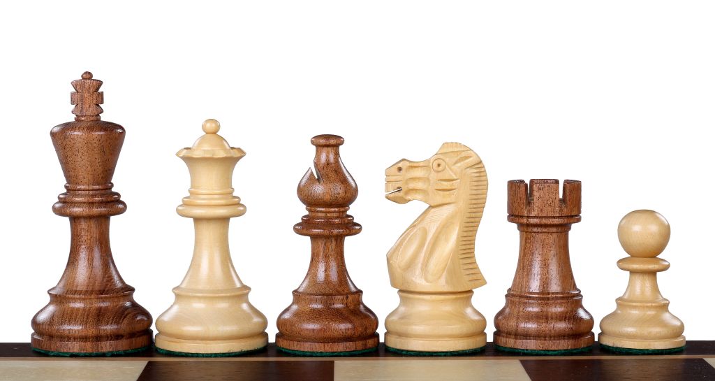 Jeu d'échecs Staunton en acacia, mettant en avant les pièces élégantes - Le Palais Des Echecs