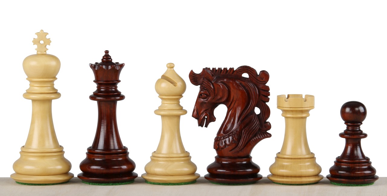 Jeu d'échecs en bois sombre et clair, style Staunton, mise en avant harmonieuse - Le Palais Des Echecs