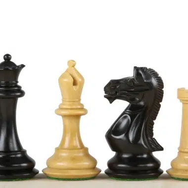 Pièces d'échecs Potish en ébène de profil, taille 3,75 pouces - Le Palais Des Echecs