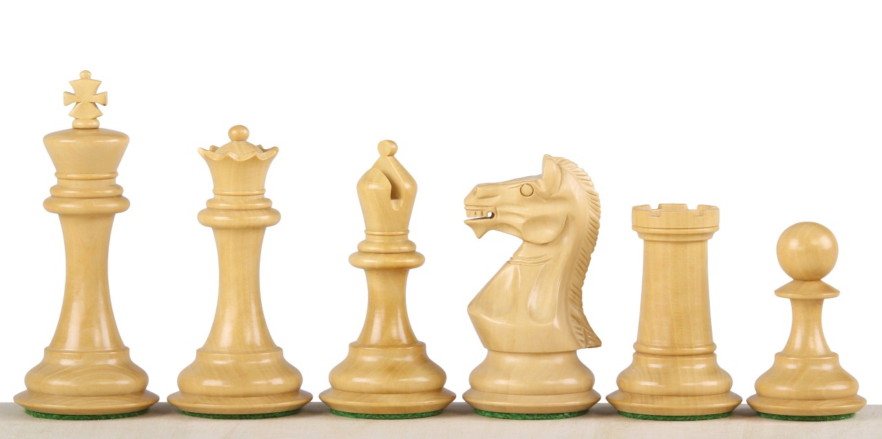 Visuel des pièces d'échecs Potish en ébène et bois clair, design raffiné pour amateurs - Le Palais Des Echecs