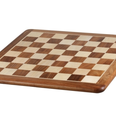 Plateau d'échecs en bois massif à motifs carrés - Le Palais Des Echecs