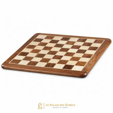 Plateau d'échecs en bois massif à motifs carrés - Le Palais Des Echecs