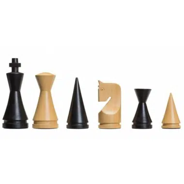 Plateau d'échecs avec pièces Staunton Moderne 3,75 Pouces sur table en bois - Le Palais Des Echecs