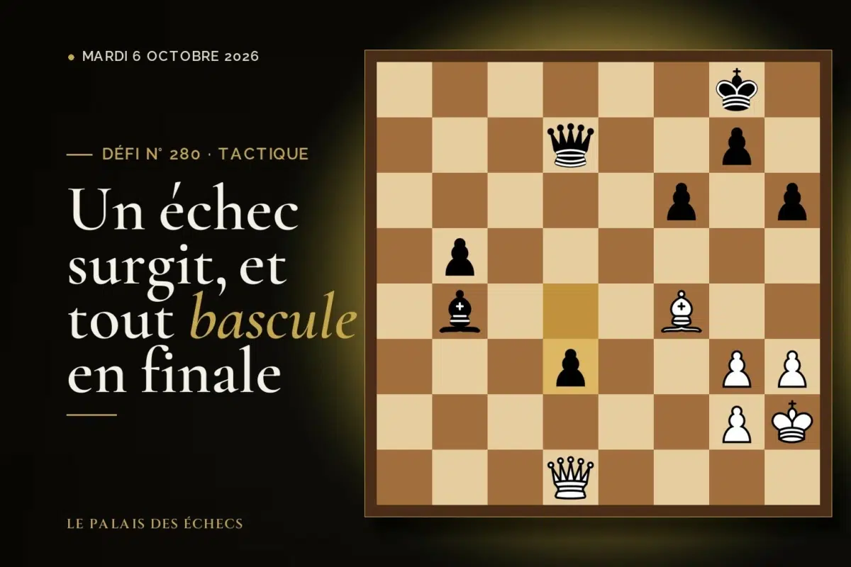 Position du défi d’échecs n° 280 : Les Blancs jouent et gagnent du matériel