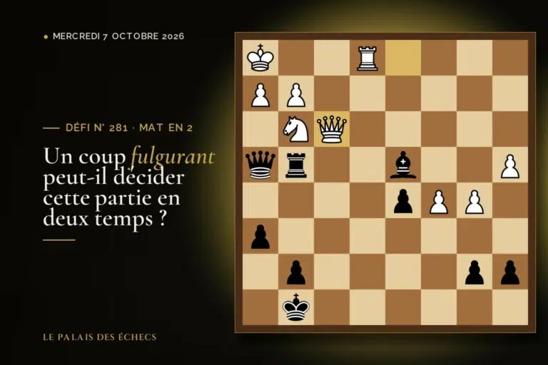 Position du défi d’échecs n° 281 : Les Noirs jouent et matent en 2