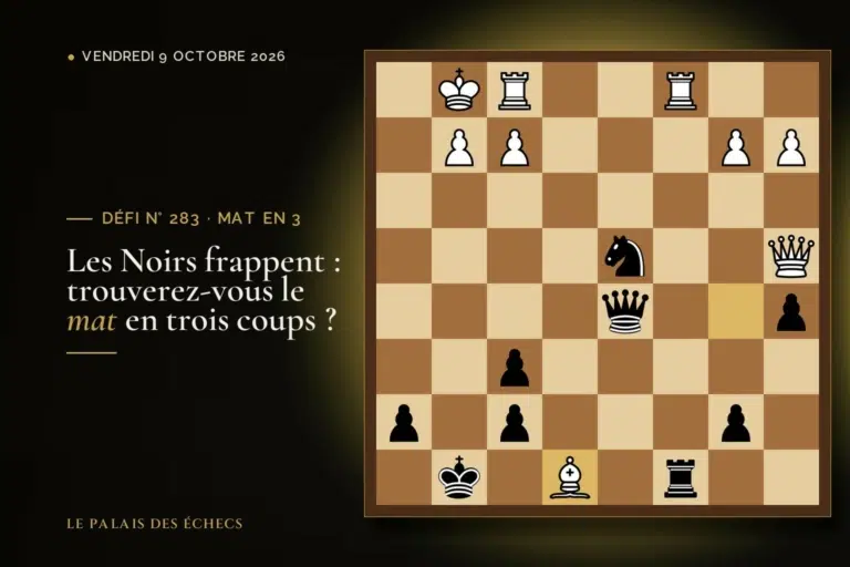 Position du défi d’échecs n° 283 : Les Noirs jouent et matent en 3