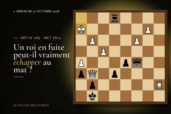 Position du défi d’échecs n° 285 : Les Noirs jouent et matent en 3