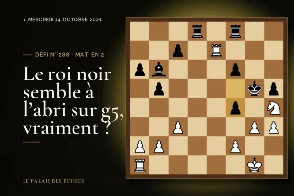 Position du défi d’échecs n° 288 : Les Blancs jouent et matent en 2