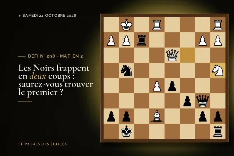 Position du défi d’échecs n° 298 : Les Noirs jouent et matent en 2