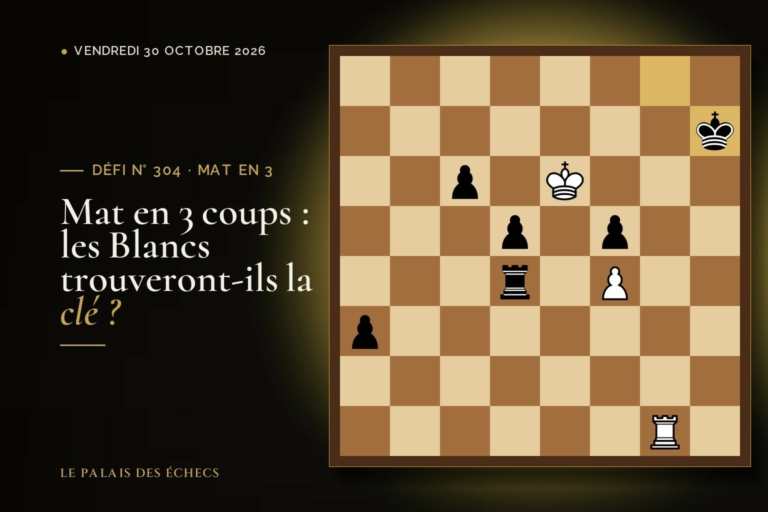 Position du défi d’échecs n° 304 : Les Blancs jouent et matent en 3