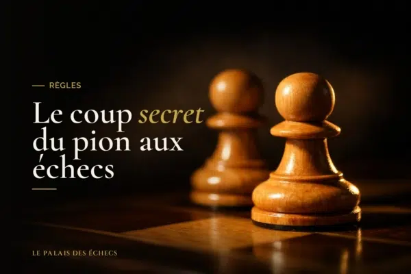 Gros plan sur deux pions en bois sur un échiquier, lumière dorée et fond sombre